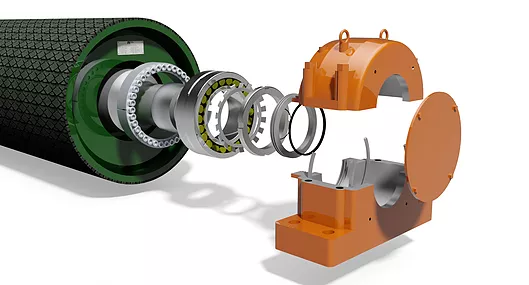 การทำเหมืองแร่ลำเลียงแบบกลุ่ม Drum Pulley Components