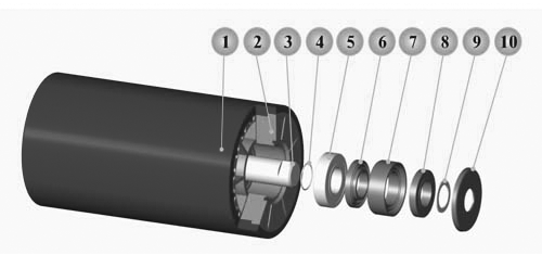 อุตสาหกรรมการทำเหมืองถ่านหิน TD75 / Dtii Belt Conveyor Roller Parts